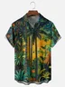 Hardaddy X Kathleen Shimmield Moisture Wicking Abstract Plants Floral Chest Pocket Hawaiian Shirt