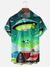 Hardaddy X Artist Coffee Man Moisture-wicking Alien Chest Pocket Hawaiian Shirt