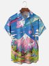 Hardaddy X Artist Stephen Wade Moisture-wicking Landscape Mount Fuji Chest Pocket Hawaiian Shirt
