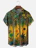 Hardaddy X Artist Kathleen Shimmield Moisture-wicking Tropical Palm Chest Pocket Hawaiian Shirt