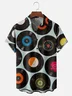 Hardaddy X Artist Coffee Man Moisture-wicking Vinyl Record Black Cat Chest Pocket Hawaiian Shirt