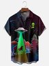 Hardaddy X Artist Coffee Man Moisture-wicking Alien Chest Pocket Hawaiian Shirt