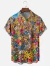 Hardaddy X Kathleen Shimmield Moisture Wicking Abstract Print Chest Pocket Hawaiian Shirt