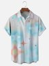 Moisture-wicking Young Fun Fantasy Star Art Chest Pocket Casual Shirt