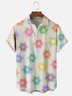 Moisture-wicking Abstract Art Colorful Print Chest Pocket Casual Shirt