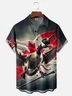 Moisture Wicking Canada Goose Gradient Maple Leaf Chest Pocket Hawaiian Shirt