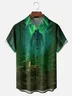 Moisture-wicking Bigfoot Forest Mist Chest Pocket Hawaiian Shirt