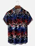 Moisture Wicking Gradient Geometric USA Chest Pocket Hawaiian Shirt