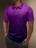 Moisture Wicking Gradient Color Abstract Stripes Short Sleeve Golf Polo