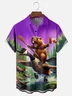 Tall Size Moisture Wicking Canada Groundhog Maple Leaf Chest Pocket Hawaiian Shirt