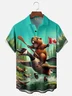 Moisture Wicking Canada Groundhog Maple Leaf Chest Pocket  Hawaiian Shirt