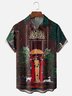 Moisture-wicking Art Retro Girl Illustration Chest Pocket Casual Shirt