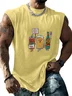 Hardaddy X Artist Coffee Man Mens Crewneck Tank Tops Beer Beach Sleeveless Shirt
