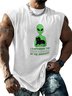 Hardaddy X Artist Coffee Man Mens Crewneck Tank Tops Alien Cat Beach Sleeveless Shirt