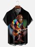 Moisture Wicking Ombre Hippie Bigfoot Chest Pocket Hawaiian Shirt