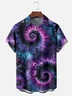 Moisture Wicking Hippie Color Swing Chest Pocket Hawaiian Shirt