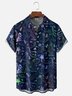 Moisture-Wicking Gradient Abstract Bigfoot Mothman Loch Ness Monster  Chest Pocket Hawaiian Shirt