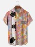 Hardaddy x Coffee Man Moisture Wicking Fun Black Cat Chest Pocket Hawaiian Shirt