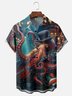 Moisture Wicking Octopus Guitar Chest Pocket Hawaiian Shirt