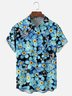 Moisture Wicking Floral Chest Pocket Hawaiian Shirt