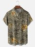 Moisture Wicking Plants Leaf Tiger Chest Pocket Hawaiian Shirt