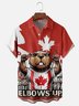 Moisture Wicking Canadian Beaver Chest Pocket Hawaiian Shirt