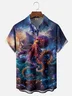 Moisture Wicking Deep Sea Octopus Chest Pocket Hawaiian Shirt