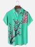 Moisture Wicking Peach Dragon Chest Pocket Hawaiian Shirt