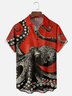 Moisture Wicking Octopus Chest Pocket hawaiian Shirt