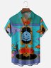 Hardaddy X Artist Janet Johnson Moisture Wicking Abstract Shark Art Painting Chest Pocket Hawaiian Shirt
