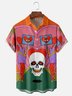 Hardaddy x Janet Johnson Moisture-wicking Art Heart Skull Chest Pocket Casual Shirt