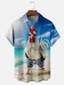 Moisture Wicking Beach Chicken Chest Pocket Hawaiian Shirt