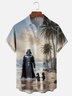 Moisture Wicking Star Beach Vacation Chest Pocket Hawaii Shirt