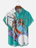 Hardaddy X Artist Janet Johnson Moisture-wicking Marine Plane Octopus Chest Pocket Hawaiian Shirt