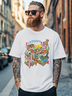 Hardaddy x Kimprut Imut Men's Japanese American Cat Art Fitted T-shirts