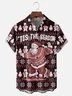 Hardaddy x Kimprut Imut Moisture Wicking Fun Text Dancing Santa Chest Pocket Hawaiian Shirt