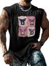 Hardaddy X Artist Marcio Lima Mens Crewneck Tank Tops Bat Beach Sleeveless Shirt