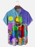 Hardaddy x Stephen Wade Moisture-Wicking Abstract Gradient Color Universe Astronaut Chest Pocket Hawaiian Shirt