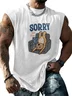 Hardaddy X Artist Kimprut Imut Mens Crewneck Tank Tops Cat Gots Plan Beach Sleeveless Shirt