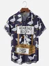 Hardaddy x Kimprut Imut Moisture Wicking Fun Words Goose Chest Pocket Hawaiian Shirt
