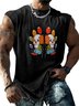 Hardaddy X Artist Janet Johnson Mens Crewneck Tank Tops Clown Beach Sleeveless Shirt