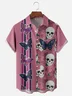 Hardaddy x Yunus Appak Moisture Wicking Art Abstract Skull Rose Butterfly Chest Pocket Hawaiian Shirt