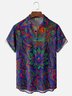 Synthetic Waveforms x Hardaddy Moisture-wicking Artistic Floral Lotus Chest Pocket Casual Shirt