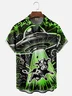 Moisture Wicking Funny UFO Cow Chest Pocket Hawaiian Shirt