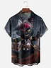 Moisture Wicking Pirate Cat Chest Pocket Hawaiian Shirt