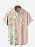 Moisture Wicking Tropical Floral Geometric Chest Pocket Hawaiian Shirt