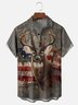 Moisture Wicking American Forest Deer Chest Pocket Hawaiian Shirt