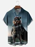 Moisture Wicking Beach Batbeaver Chest Pocket Hawaiian Shirt