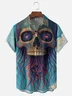 Synthetic Waveforms x Hardaddy Moisture-wicking Crazy Skull Tentacle Chest Pocket Hawaiian Shirt