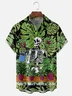 Hardaddy X Kimprut Imut Moisture-wicking Monstera Potted Plants Skull Chest Pocket Hawaiian Shirt